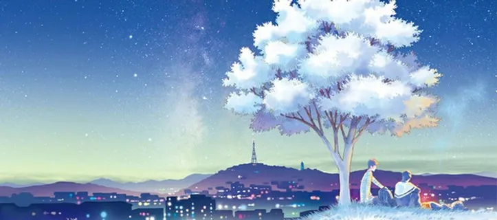 手绘卡通城市夜景banner高清