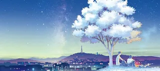 手绘卡通城市夜景banner高清