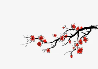 水墨梅花免抠