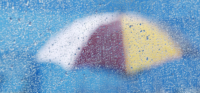 下雨天雨滴玻璃水滴雨伞高清