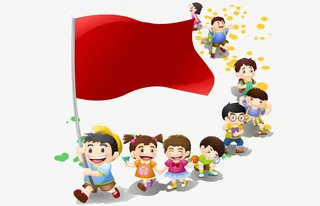 卡通装饰人物介绍海报设计免抠