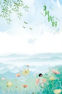 3月你好手绘文字素材免抠手绘/卡通手绘元素 3月你好手绘文字素材免抠手绘/卡通手绘元素