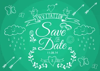 savethedate绿色背景图案矢量
