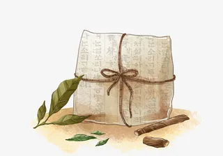 手绘中药包免抠