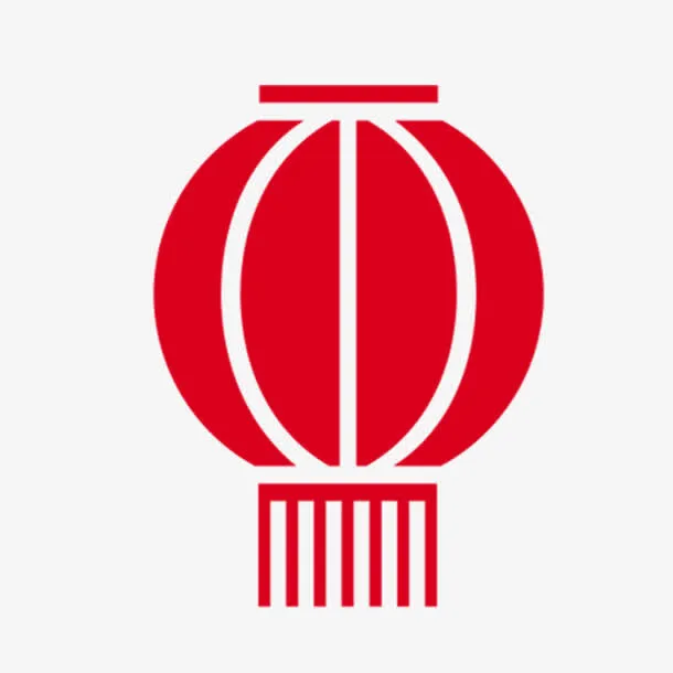 大红灯笼剪纸电商素材免抠