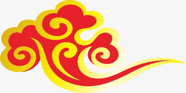 红色祥云免抠