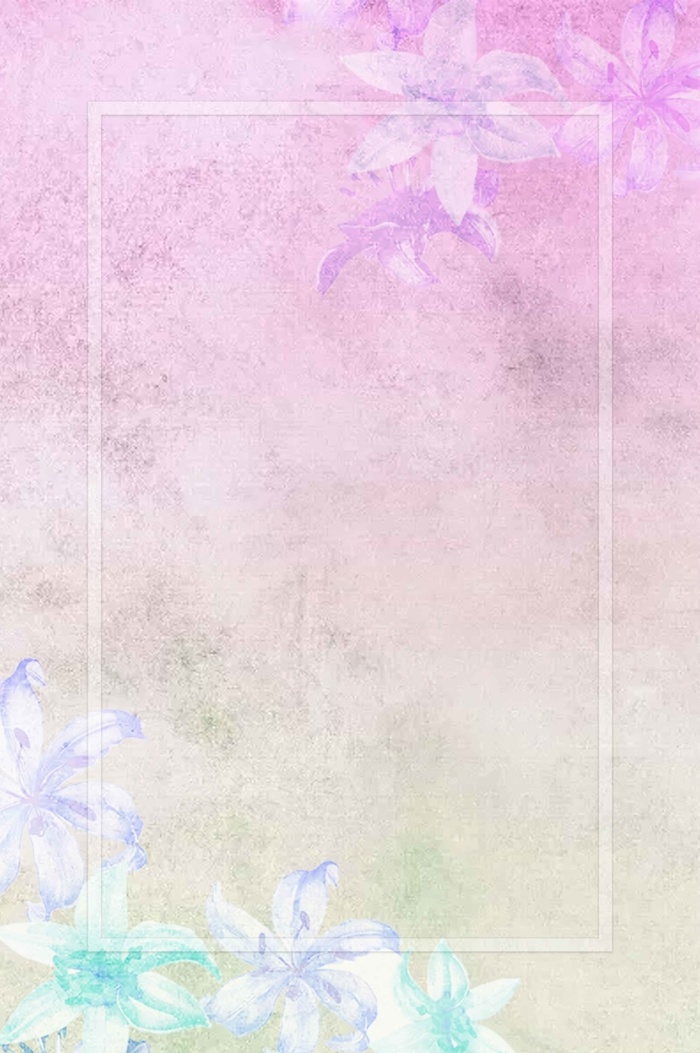 古风水彩花卉传统文艺边框高清