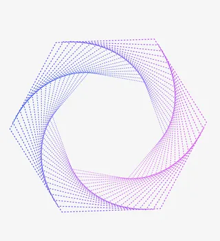 潮色旋转线条彩色好看免抠