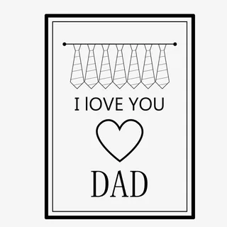 父亲节相框海报免抠