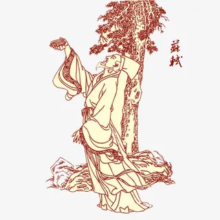 人物工笔画免抠