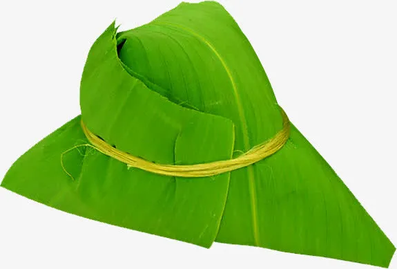 绿色高清包粽子端午免抠