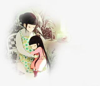 伟大母亲母爱人物母女免抠