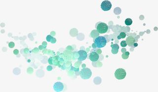 蓝色漂浮圆点免抠