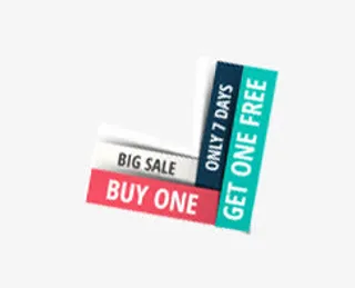 红蓝色的促销标签免抠