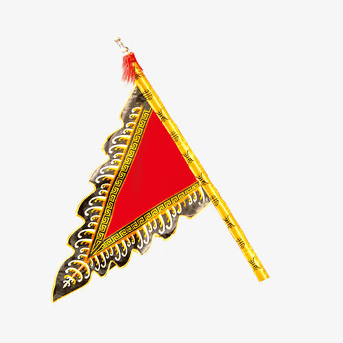 红色中国风锦旗免抠