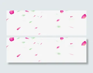 撒花玫瑰花绿叶免抠