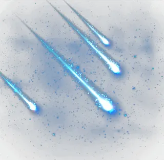 蓝色流星雨光效PNG免抠