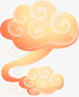 卡通祥云符号免抠