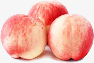 三个新鲜的毛桃免抠