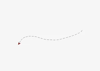 手绘灰色线条箭头免抠