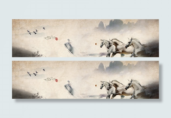 大气淡雅中国风banner背景