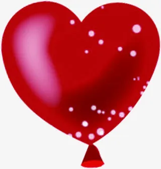 卡通红色爱心气球素材免抠