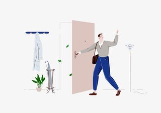 上班出门的男性PNG免抠