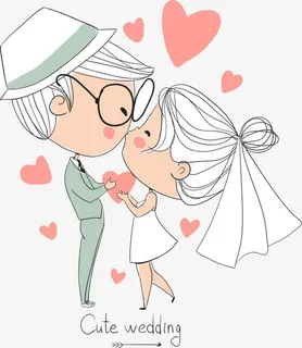 幸福的黄昏老人免抠