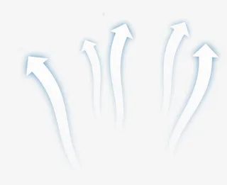 蓝色简约上升箭头效果元素免抠