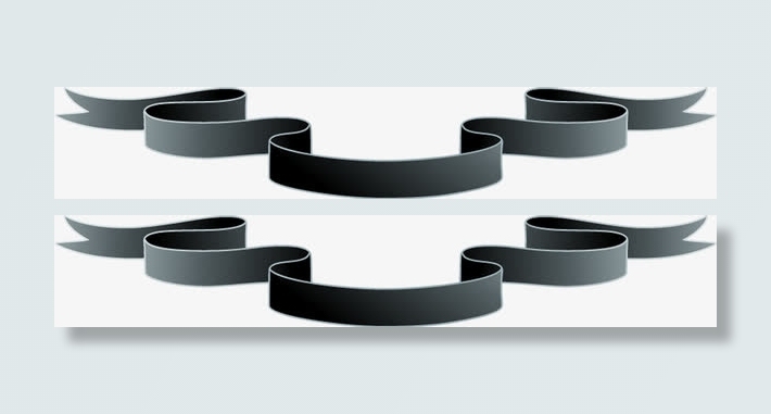 黑色彩带招聘海报免抠