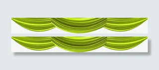 绿色帷幔边框素材免抠