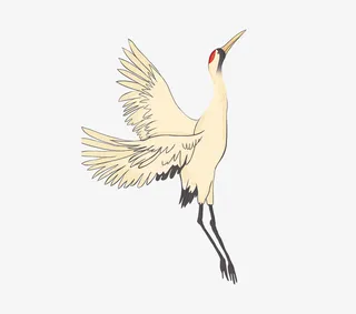 鹤立鸡群鹤图免抠