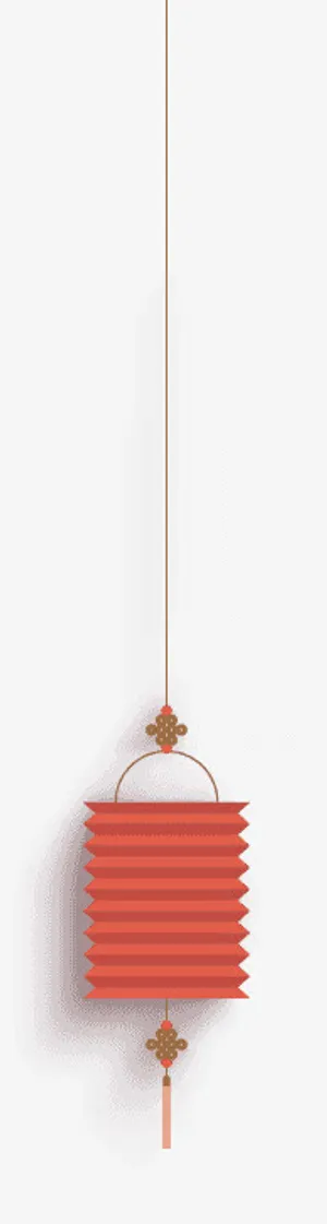 中秋节折纸灯笼素材图案免抠