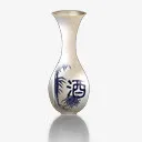 中国风素描中国风剪影 酒瓶免抠