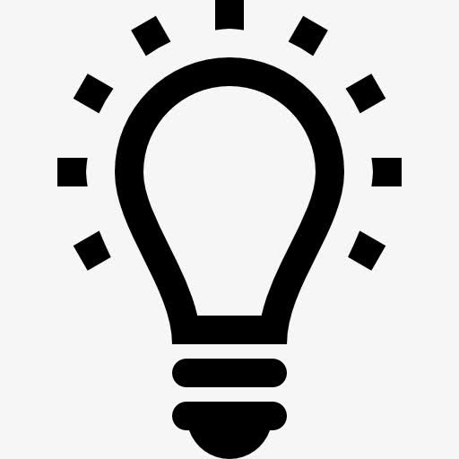 灯泡提示图标免抠