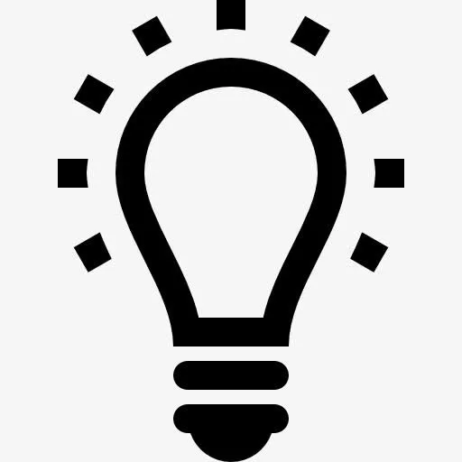 灯泡提示图标免抠