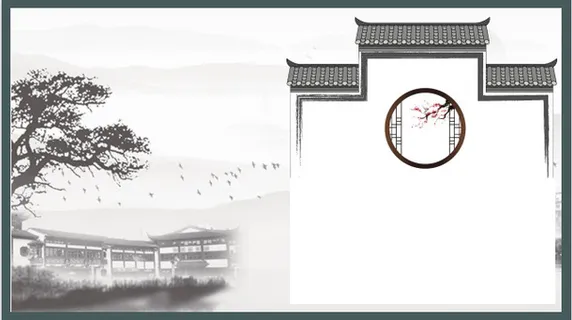 黑白 水墨风 建筑 国风 回忆免抠