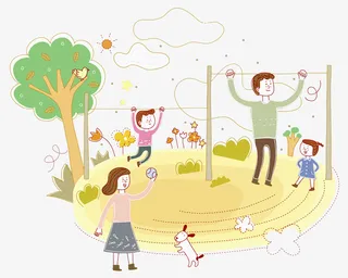 一群人在玩耍免抠