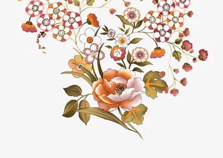 玫瑰花枝元素png免抠