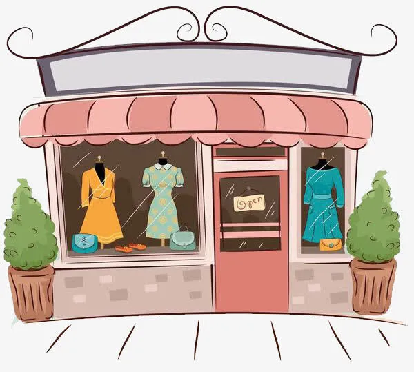 店铺里的衣服免抠
