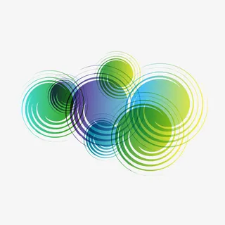 彩色渐变圆环背景装饰