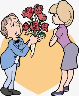 表白的情侣矢量免抠 表白的情侣矢量免抠
