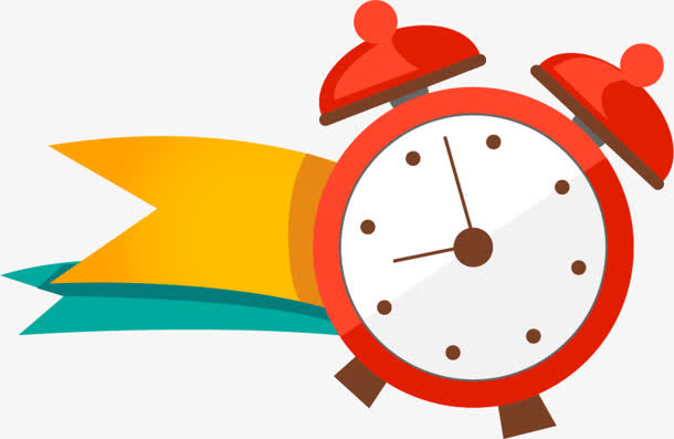 闹钟图案透明底PNG素材免抠