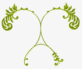 绿色植物花纹免抠