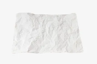 白色皱纹纸张免抠