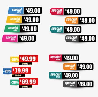 价格标签集合免抠