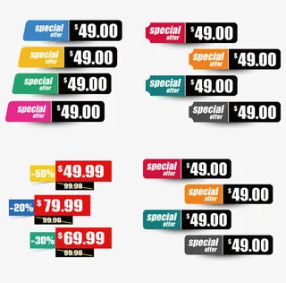 价格标签集合免抠