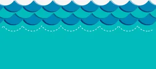 卡通夏日海浪免抠