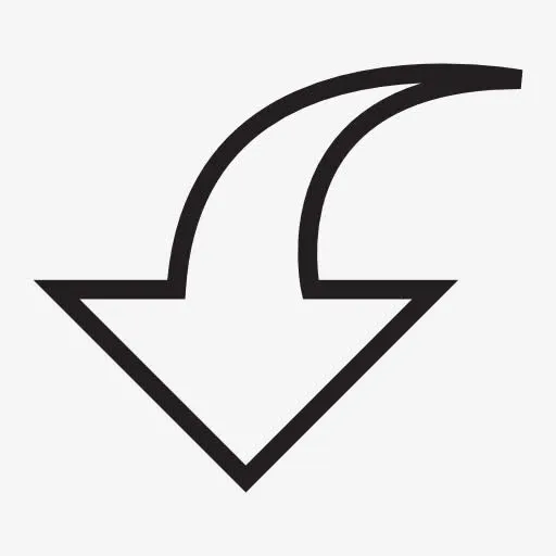 墨迹向下箭头免抠