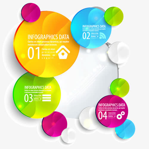 信息分类 圆环  重叠 渐变发光 矢免抠